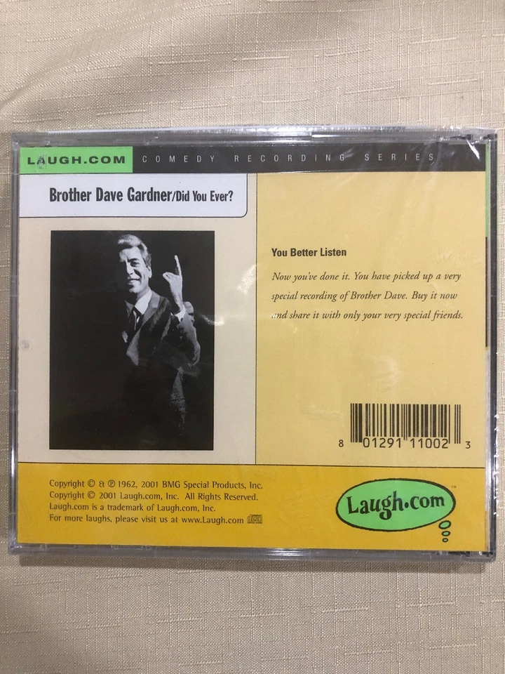 Brother Dave Gardner DID YOU EVER? Comedy CD - Image 2 of 2