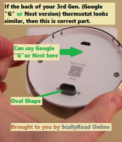 REPLACEMENT PART: Google Nest 3rd Thermostat Display Smart WIFI Learning NO BASE - Image 2 of 4