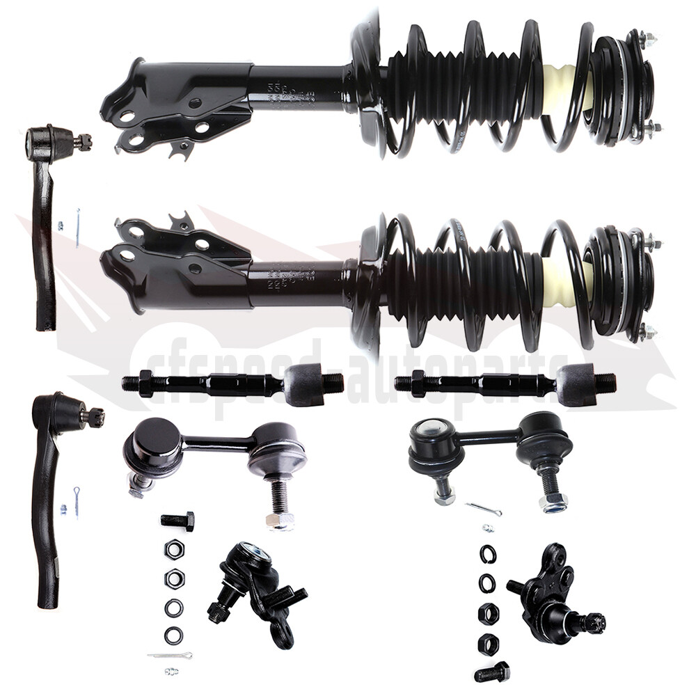 06-11 Honda Civic Sedan Front Suspension Kit with Struts, Ball Joints, Sway Bar, Tie Rods