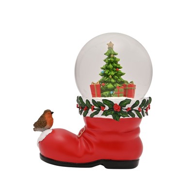 Widdop Nikolausstiefel mit Rotkehlchen Weihnachten Schneekugel Deko traditionelle Deko