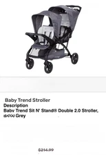 Baby Trend Sit N' Stand® Double 2.0 Stroller