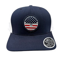 Kimes Ranch Stars N Stripes Baseball Cap Hat Snap Back Men's Cowboy Landman Navy