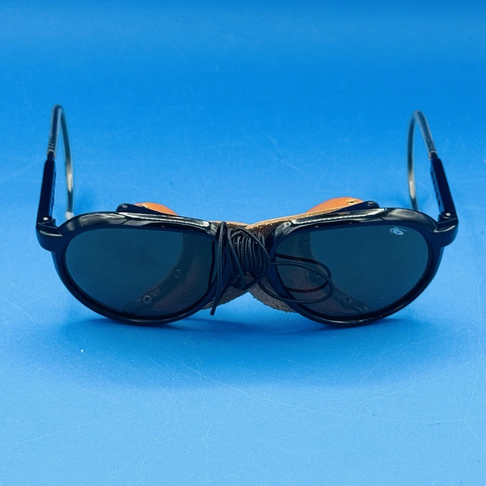 Gafas de sol de montañismo Bolle Crevasse doradas negras de colección escudos de cuero 0910001014 Foto 4 de 4