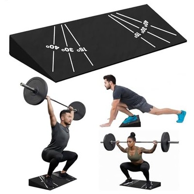 Squat Wedge Block - Adjustable Angle Ramp Blocks for Heel Elevated Squatting