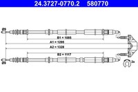 Handbremsseil Seilzug FÜR Opel Astra H Caravan (A04) - ATE 24.3727-0770.2