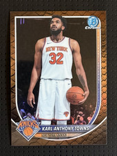 2025-26 Bowman #BCV-64 Karl-Anthony Towns Chrome Variation Reptilian Refractor