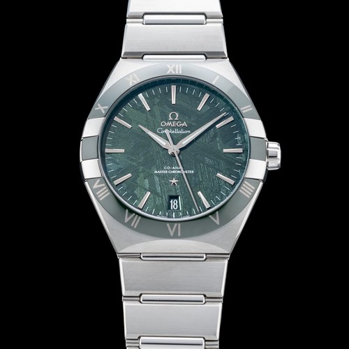 Omega Constellation 131.30.41.21.99.002 41mm Steel Green Meteorite Dial Auto Box