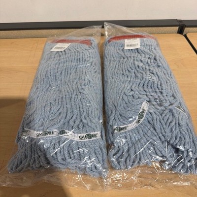 Blue Medium Super Loop Wet Mop Head Cotton/Synthetic Blend  Commercial