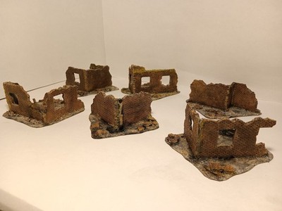 Wargames Gelände Landschaft Gebäude Ruinen Warhammer Fallout 40K Bolt Action 28mm 