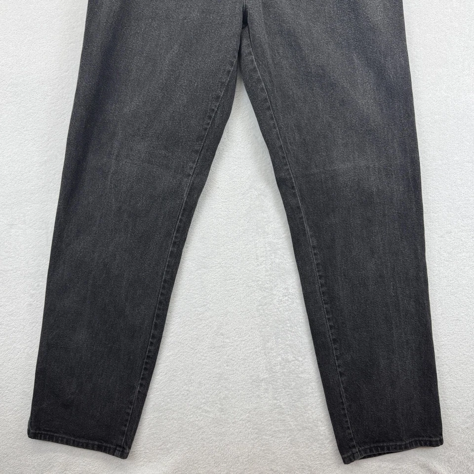 Pantalones Wrangler De Colección Para Hombre 36x30 Negros Plisados Tiro Alto Cónicos Hechos en EE. UU. Años 90 Foto 3 de 4
