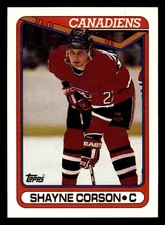  58 Shayne Corson 27 Canadiens 1990 Topps Hockey Sports Trading Card 
