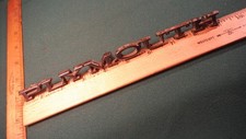 Ch85 Plymouth Hood Trunk Emblem Vntage 1968-72 2785791 Dart Sattelite Rd Runner Ch85 Plymouth Hood Trunk Emblem Vntage 1968-72 2785791 Dart Sattelite Rd Runner