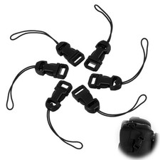 6 Pcs Black Quick Release Camera Strap QD Loops Connector Adapter Adjustable ...