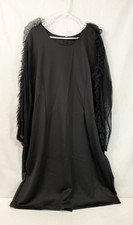NWT Ashley Stewart Sheath Dress Plus Size 30 32 62" Mesh Sleeve Black Evening