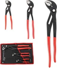 HighFree 3PCS Water Pump Pliers Set 7Inch, 10Inch, 16Inch, Tongue and Red 