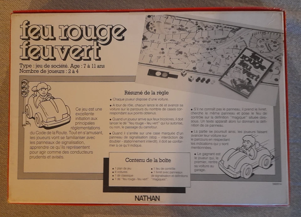 Jeu de société vintage Feu rouge Feu Vert NATHAN 1983 - Photo 2/3