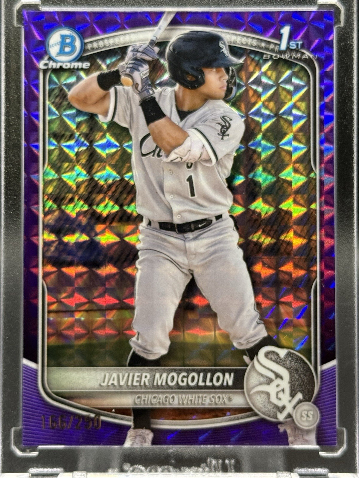 2025 Bowman Javier Mogollon 1st Purple Geometric Refractor #/250