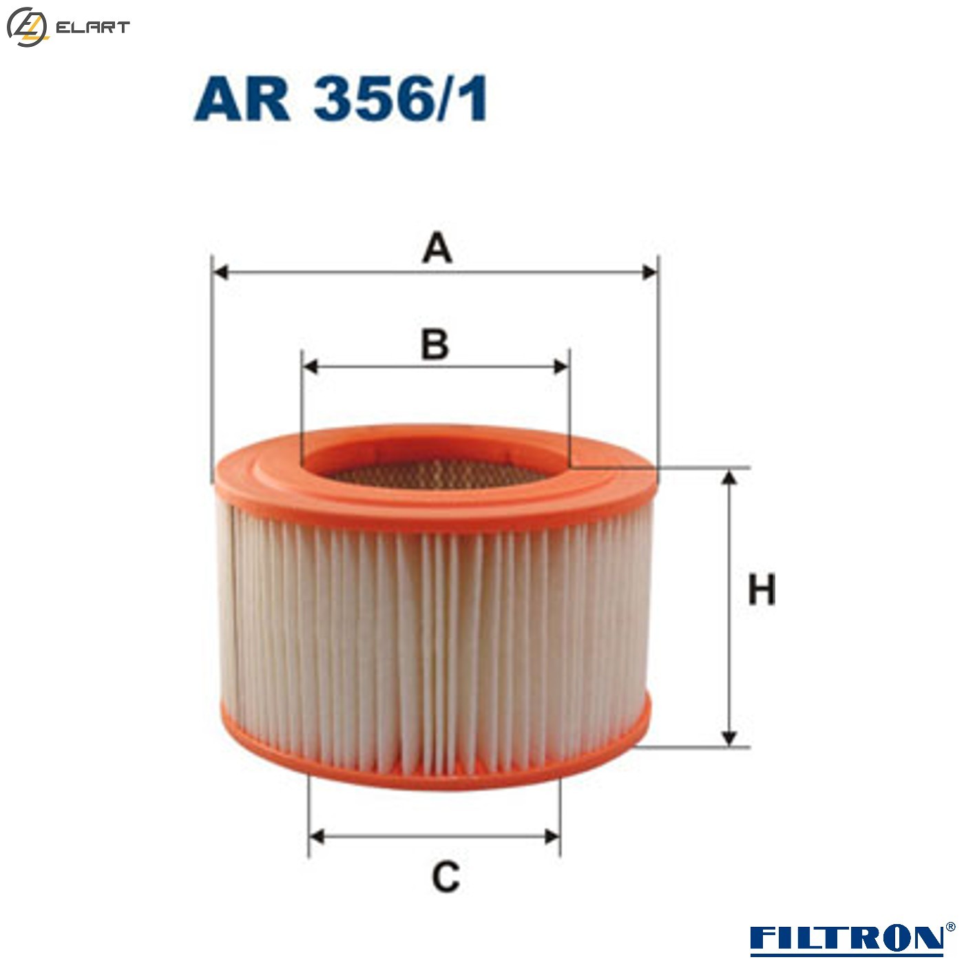 AIR FILTER AR 356/1 FOR KIA J2 2.7L 4cyl BESTA Van