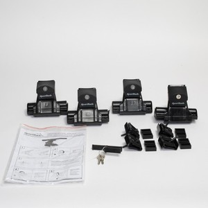 SportRack Roof Rack Mounting Kit Adjustable Locking Foot Pack Set 4 Black Auto