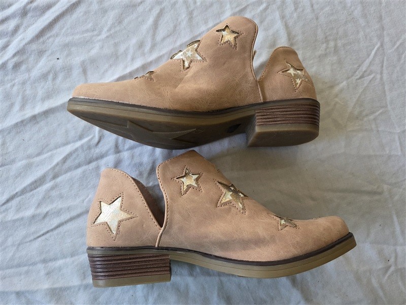 専用2 NWOT Seven 6 Austin Boot Beige Gold Stars Booties 132166 | eBay