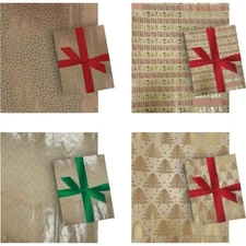 Paper Images 30 In. Hot Stamp Kraft Paper Gift Wrapping Paper Pack of 36 Paper