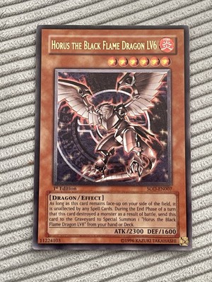 Horus the Black Flame Dragon LV6  YUGIOH SOD-EN007 Ultimate-Rare 1. Edition 