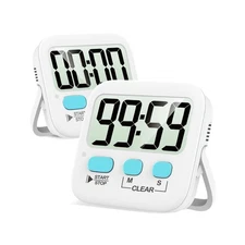 Antonki 2 Pack Digital Timer for Kids, Magnetic Countdown Kitchen Timers for ...