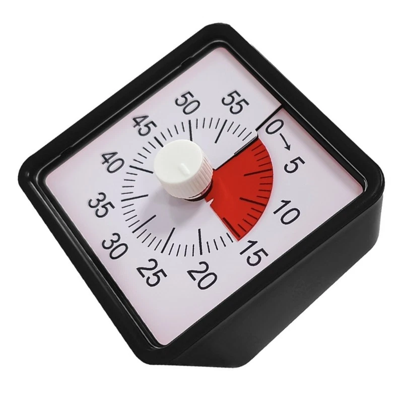 60 Minutes Countdowns Timer with Quiet Feature Visual Display Office Environment