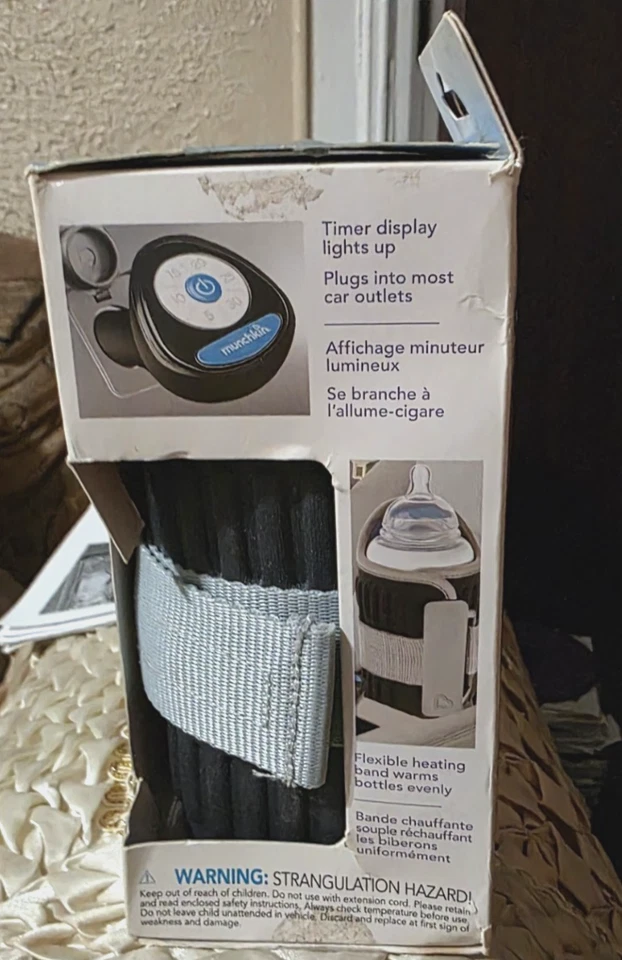 Munchkin Calentador de Biberón Portátil Coche Bebé Gris Nuevo Foto 2 de 4