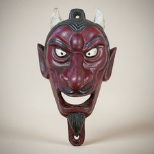 Red Horned Devil Cast Iron Wall Bottle Opener