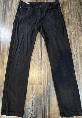 American Giant Roughneck Canvas Pants Black 34x34 Straight Stretch 5 Pocket USA
