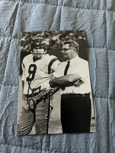 Washington Redskins SONNY JURGENSEN Signed 4x6 VINCE LOMBARDI Photo AUTOGRAPH 1F