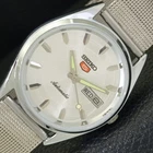 REFURBISHED SEIKO 5 AUTOMATIC 6309A JAPAN MENS VINTAGE SILVER WATCH a701718-1