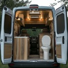 AplusChoice 20" Gravity Flush Toilet Enamel Elongated  w/ Bidet Spray Caravan — photo 8