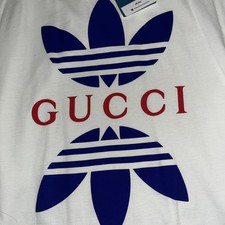 Gucci Adidas Mens Shirt Med Unisex Cotton