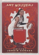 2024 Panini Origins WNBA Art Nouveau Memorabilia Red 38/49 Jordin Canada 0n64