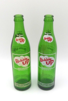Vintage Bubble Up 10 Ounce Green Glass Soda Bottle Bayonne New Jersey