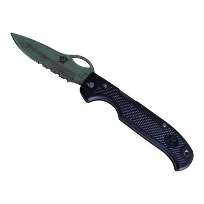 Remington 18686 Law Enforcement Folding Knife USA Serrated Black Clip Tactical
