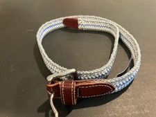 Vineyard Vines Boys  Braided Belt Size 30 Color is a Grey, White,  Blue Combo