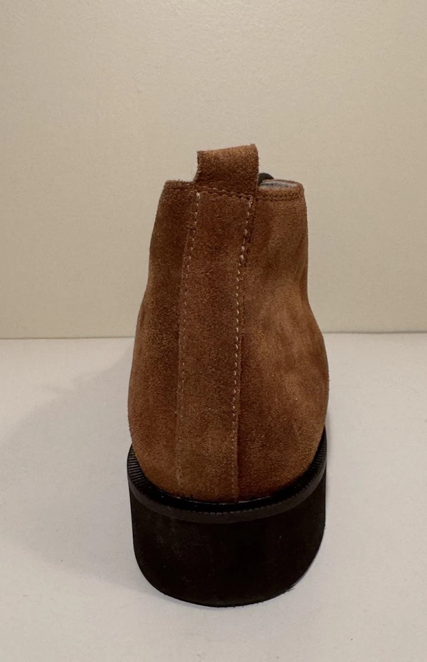 Botas masculinas de couro italiano Rakoh deserto tamanho 8/41 sapatos de camurça forrados shearling - Imagem 3 de 4
