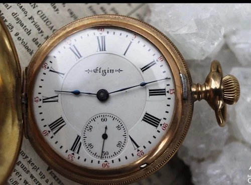 Elgin 1903 Antique Pocket Watch Working Condition Gold Filled