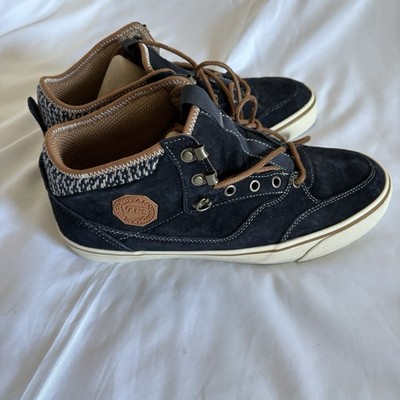 Vans Buffalo Boot Mte Half Cab Weatherized Sneaker Blue Suede Mens Size 10.5 Men