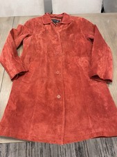 Vintage Womens Centigrade suede leather jacket 3/4 Length Floral Lining SZ M