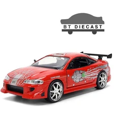 JADA FAST & FURIOUS BRIAN'S 1995 MITSUBISHI ECLIPSE 1/24 DIECAST MODEL RED 36815