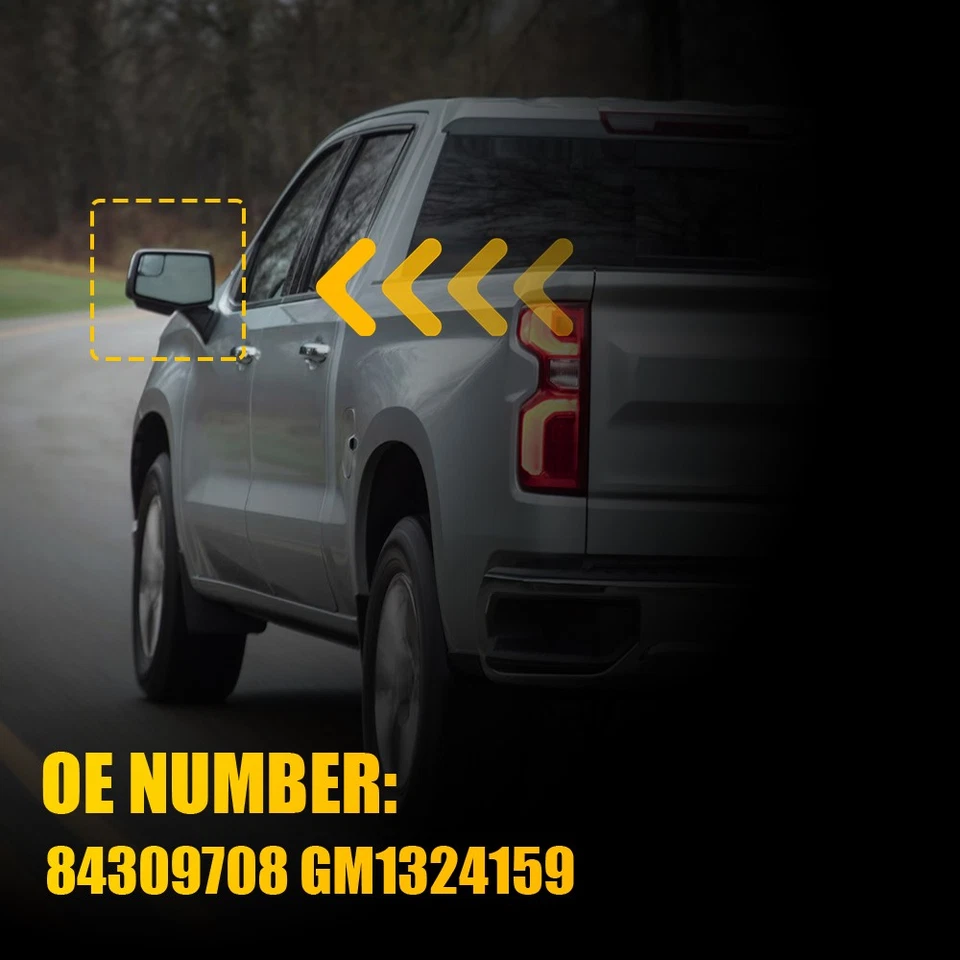 Espejo retrovisor térmico izquierdo para Chevrolet Silverado 1500 GMC Sierra 1500 2019-2023 Foto 3 de 4