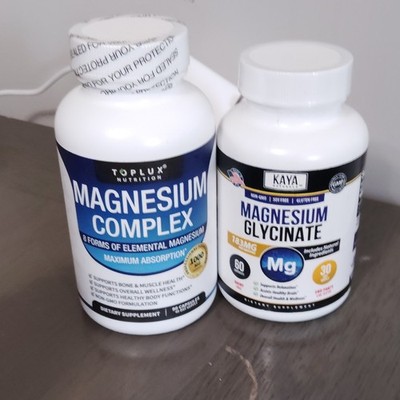 Toplux Magnesium Complex + Magnesium Glycinate Capsules 60 Ct 1830mg Non-GMO