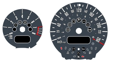 MINI ONE COOPER S JCW quadranti personalizzabili CUSTOM GAUGE FACES R53 R56 R50 - Imagen 1 de 4