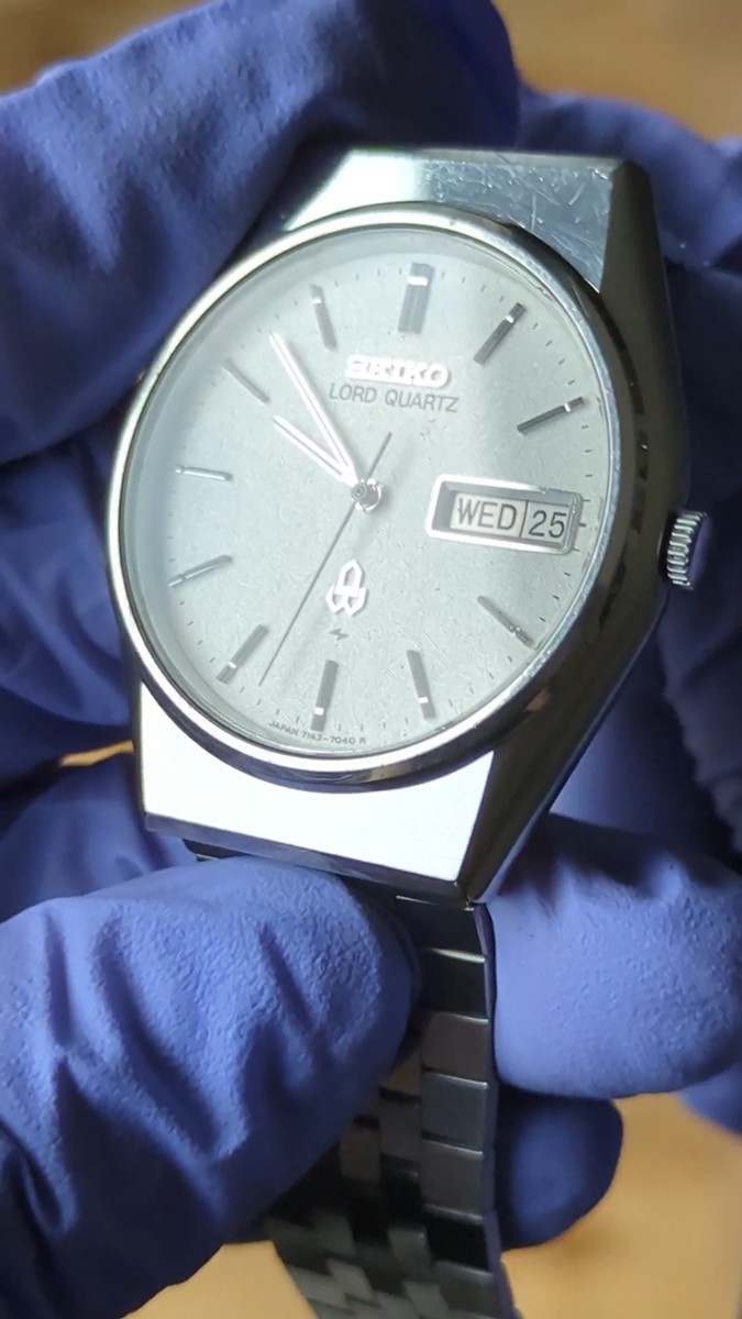 Vintage 1979 [NEAR MINT] SEIKO Lord Quartz 7143-7030 White 34mm