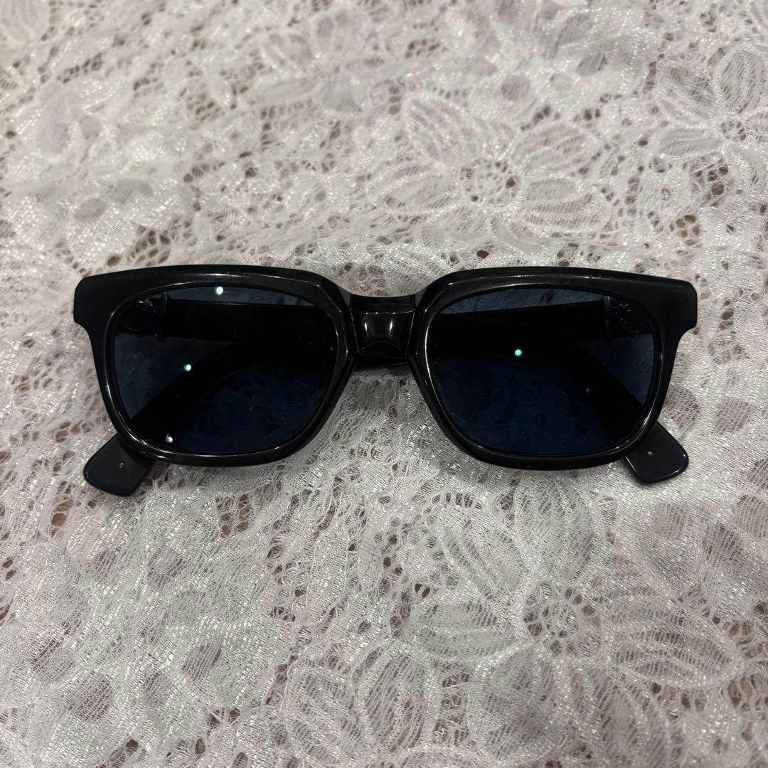 CHROME HEARTS Sunglasses Eyewear Black Silver square Used from Japan