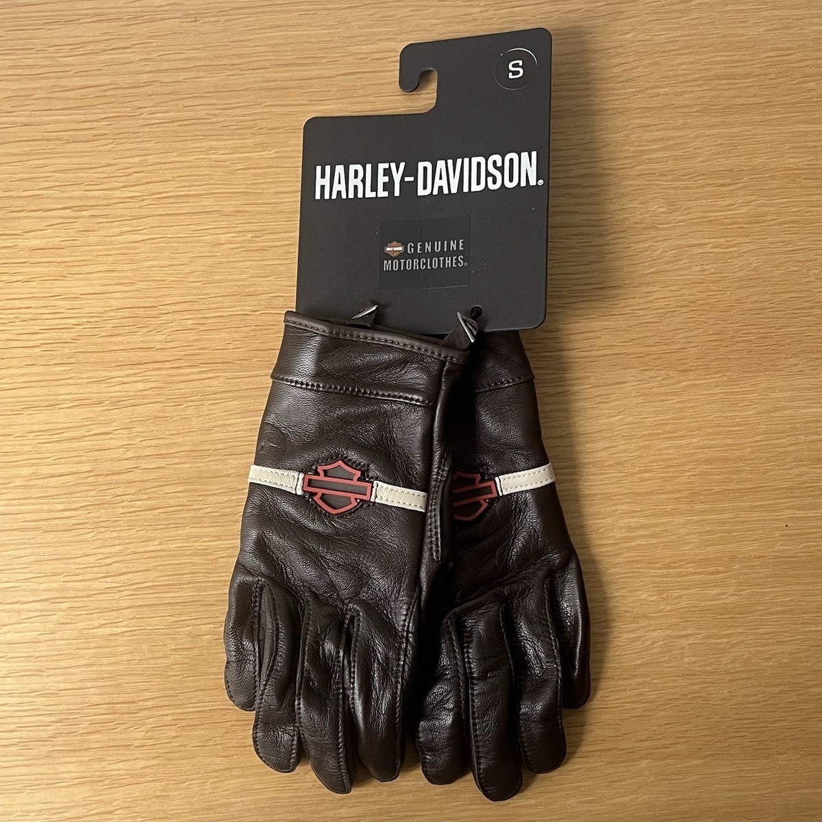 Harley-Davidson Victory Lane Leather Gloves Men’s size Small Brown  98104-23VM